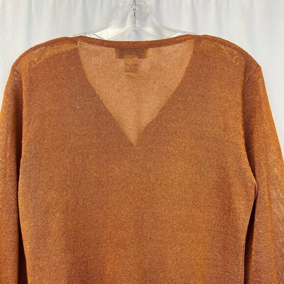 Doncaster Womens Button Up Cardigan Sweater Multicolor Giraffe Long Sleeve M - Picture 6 of 11